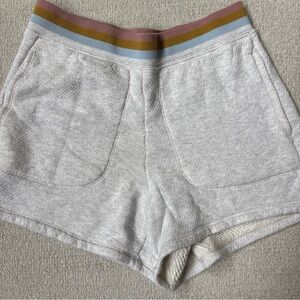 Madewell Women’s Shorts MWL Waffle Knit Pull On Gray Sweatshorts Sz Small